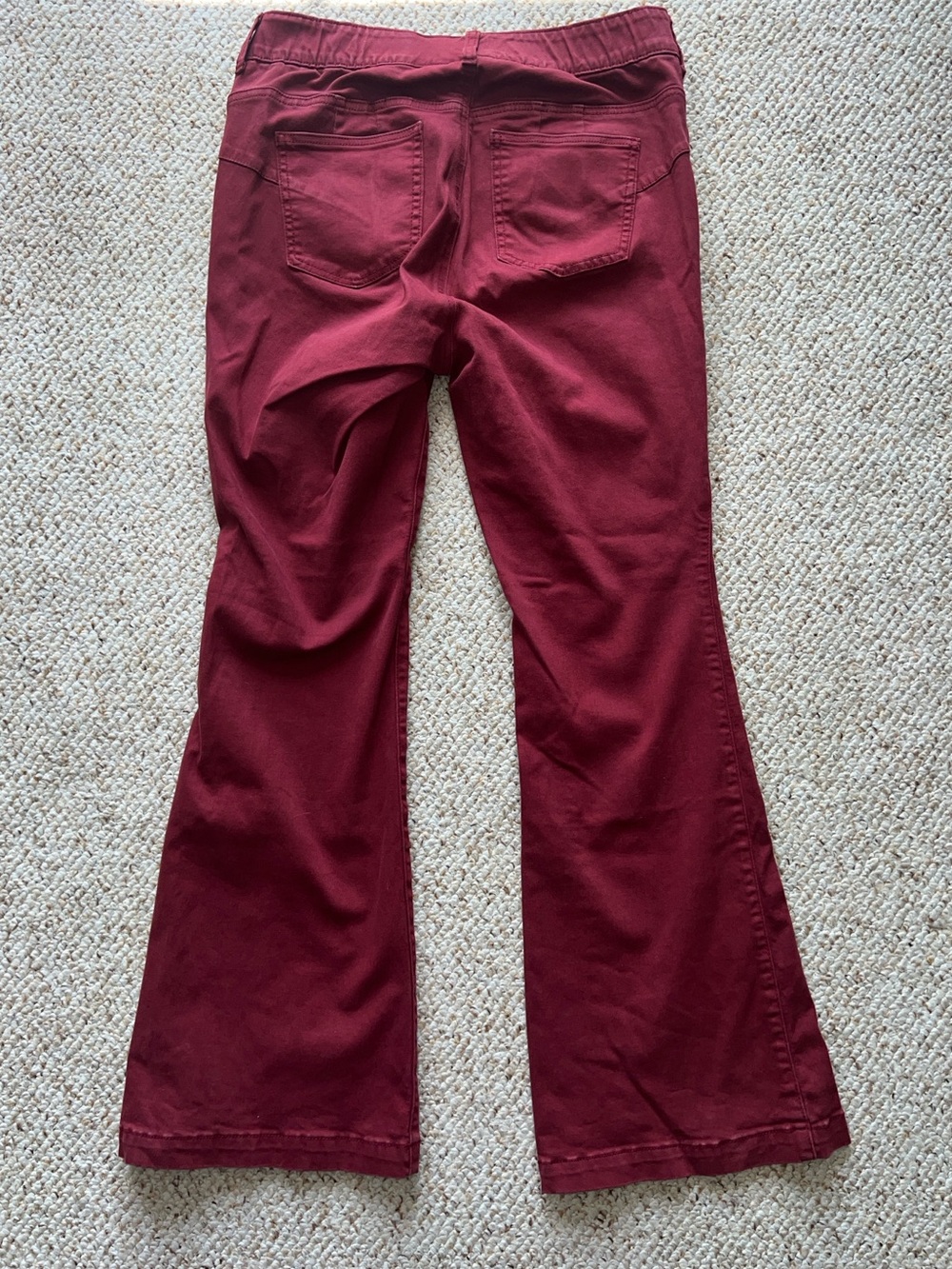 torrid Burgundy 12R Bombshell Flare Jeans Super Soft - Picture 2 of 5